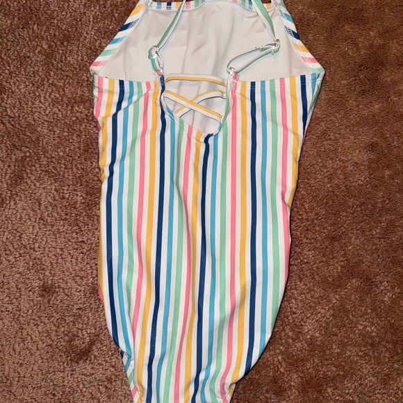 Old Navy Multicolor Striped Swimsuit CS(6-7) - Picture 3 of 3